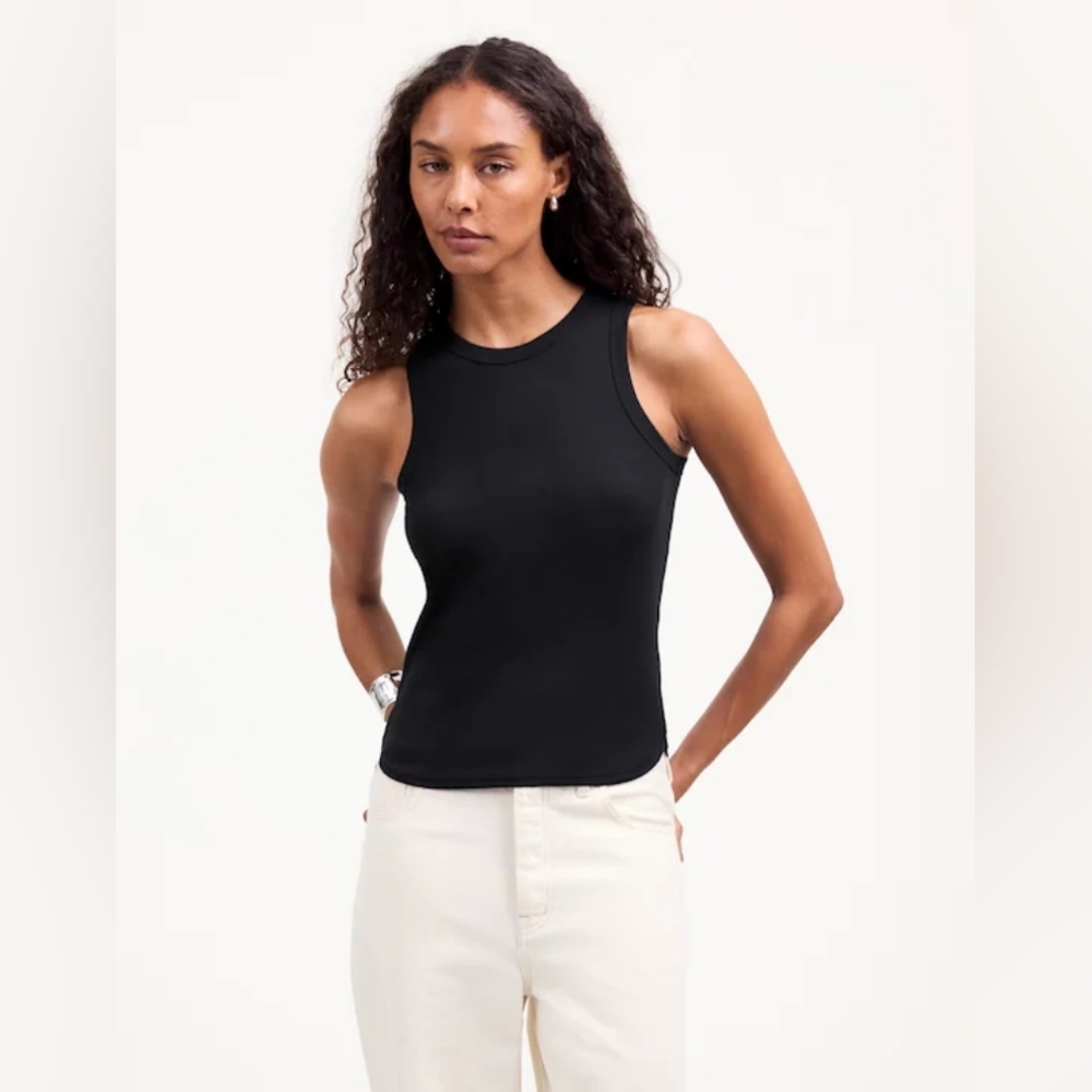 NWOT Madewell Regenerative Cotton Ribbed Cutaway Tank